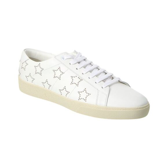 Saint Laurent Sl06 Star Leather Sneaker, White - Picture 1 of 5